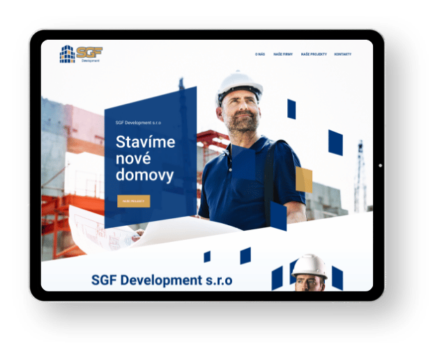 Webové stránky pro SGF Development s.r.o.