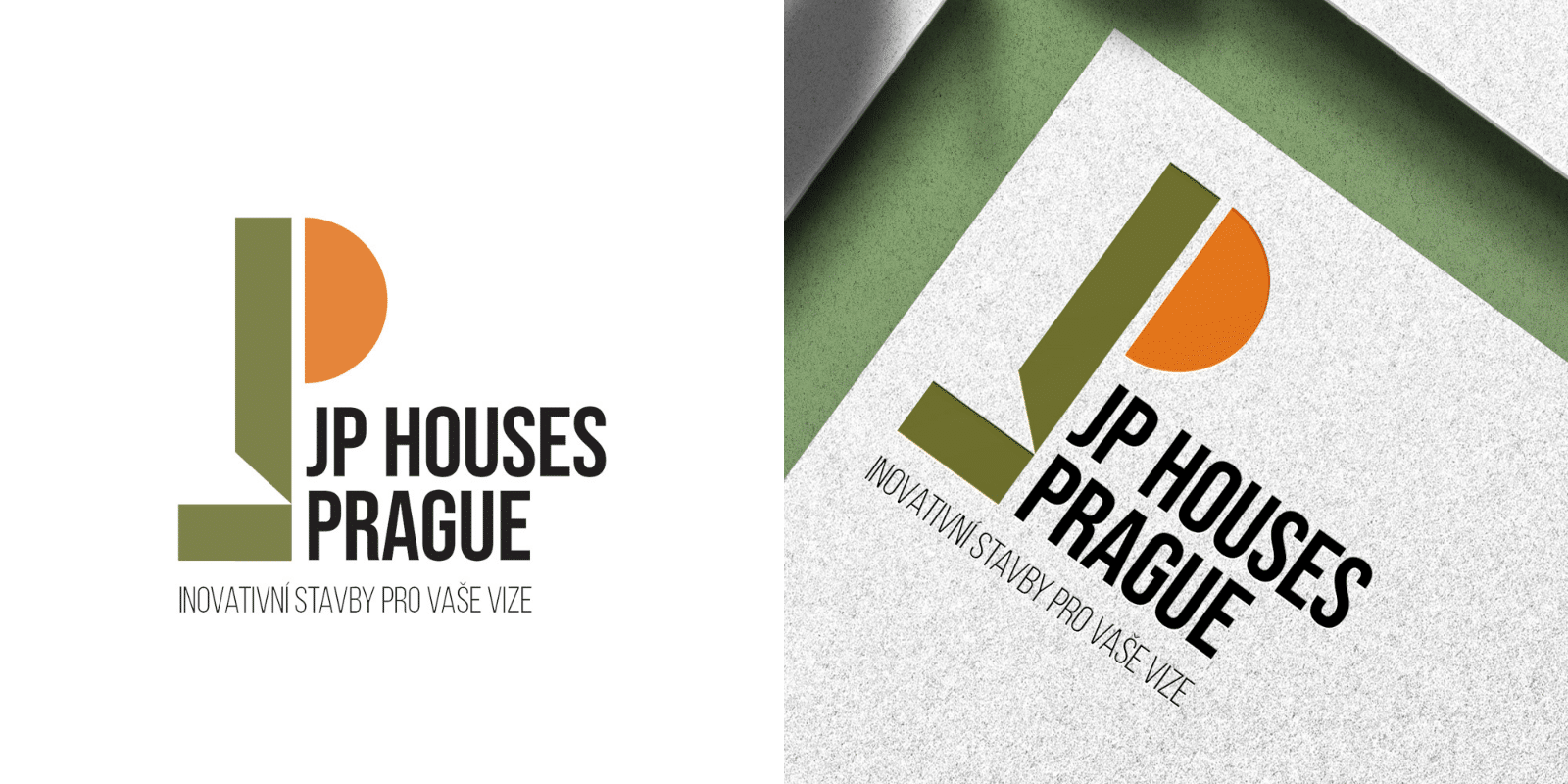 Logo pro developerskou firmu JP houses prague od Zest Brand Tábor